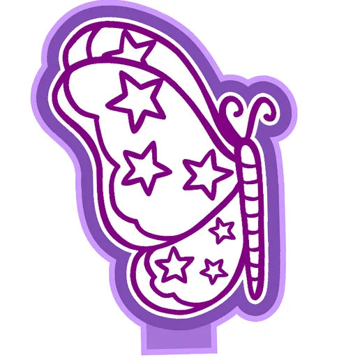 1/2 butterfly with stars