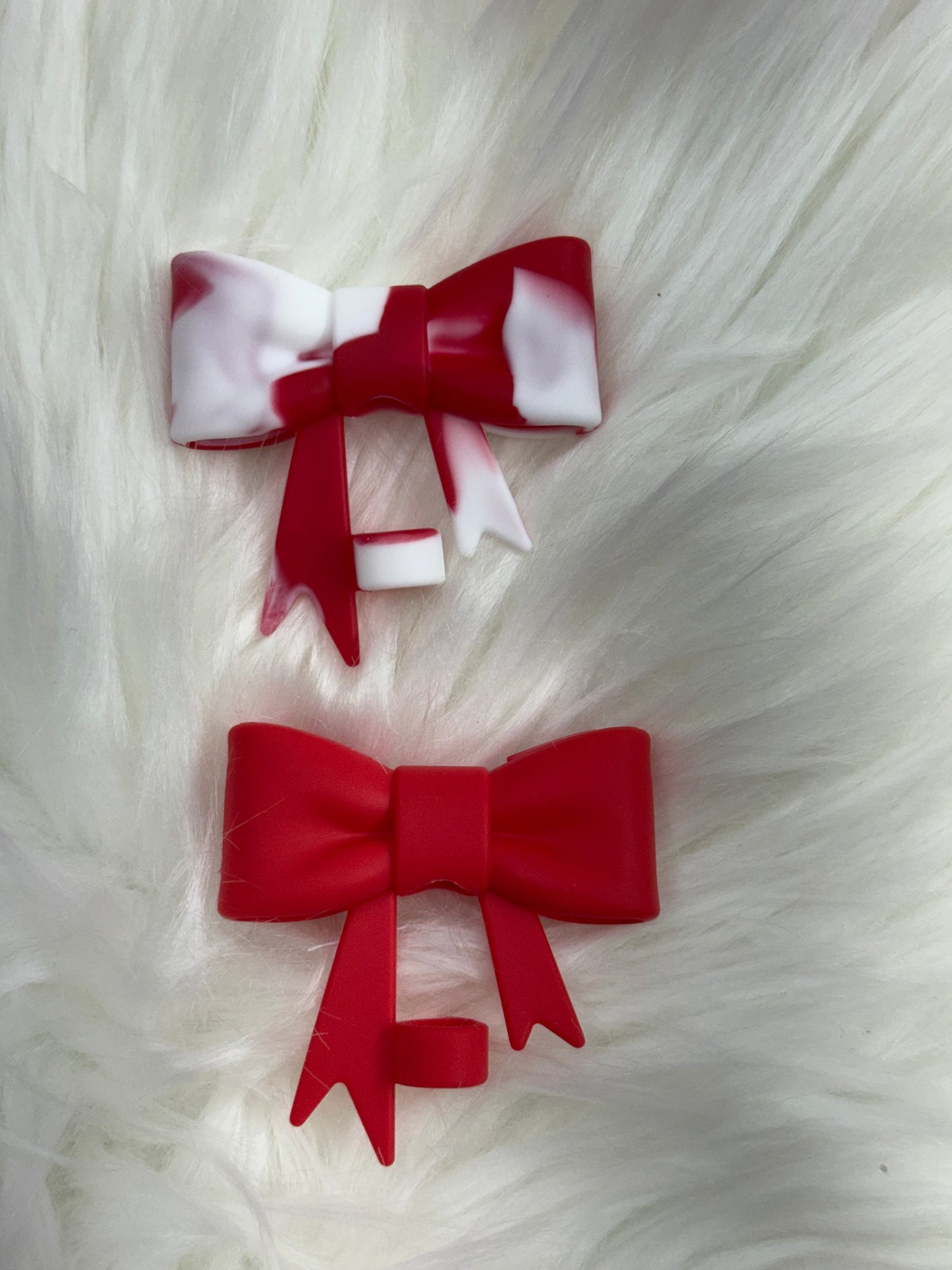 COQUETTE BOW SILICONE STRAW TOPPER