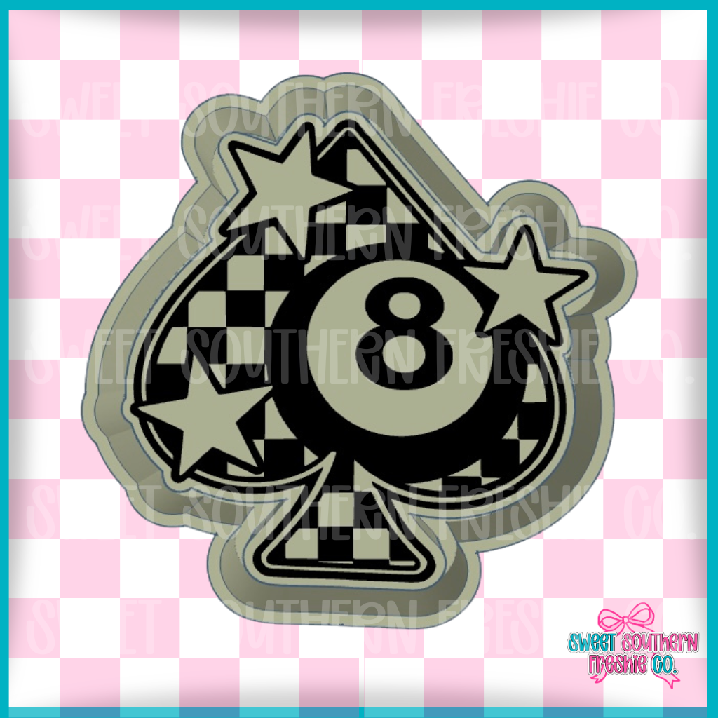 8 Ball spade Checkered Stars