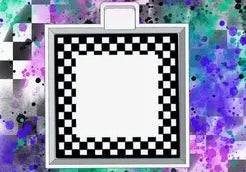 Checkered Square Frame #105