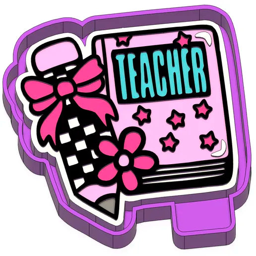 Teacher pencil and book