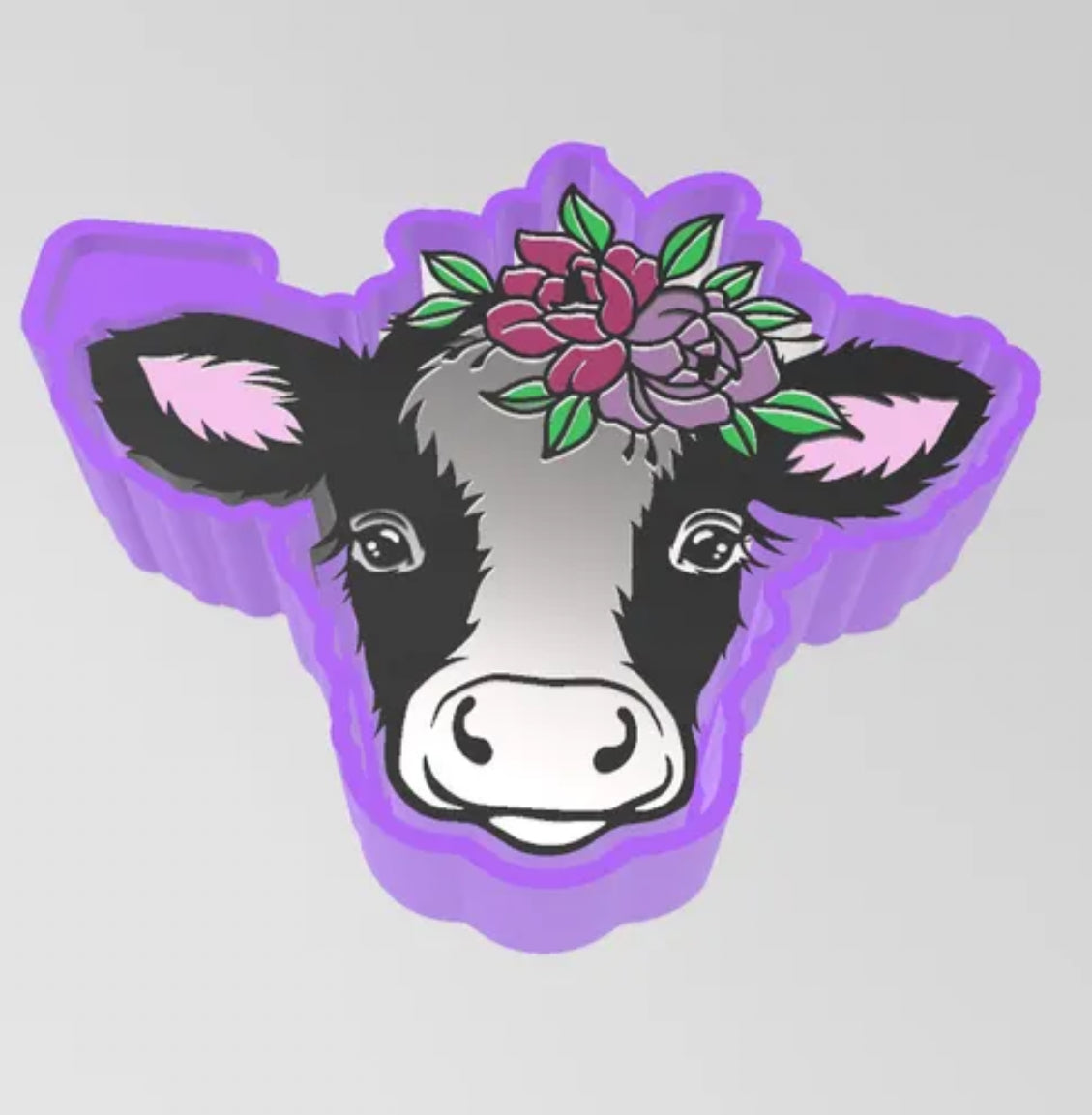 Baby cow with flowers #168