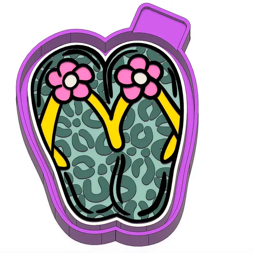 Cheetah flip flops #187