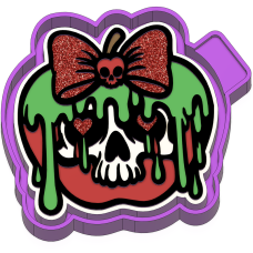 Drip skull apple with bow