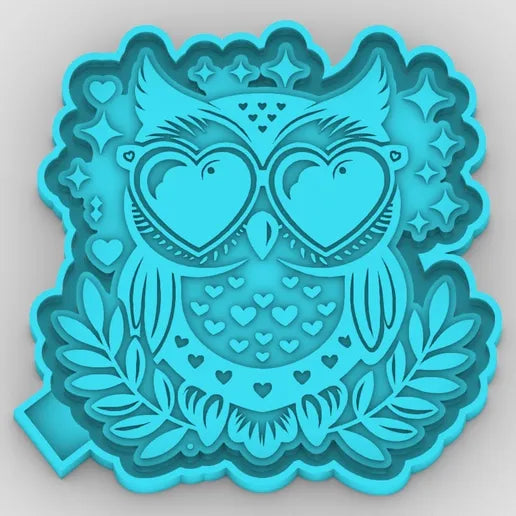 Cutie owl with heart glasses #44