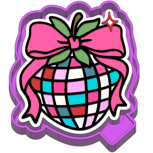 Disco strawberry with bow #188