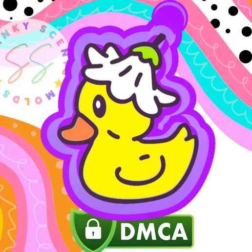 Duck with flower on head