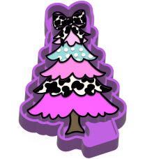 Christmas tree cow print