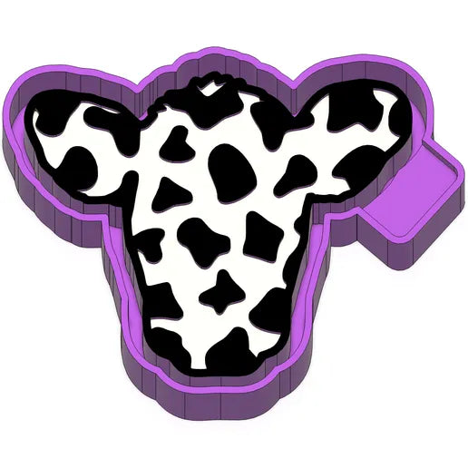 Cow print cow head #154