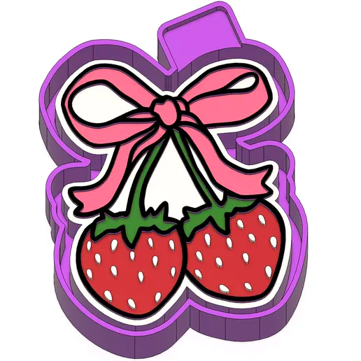 Cherry strawberry with bow