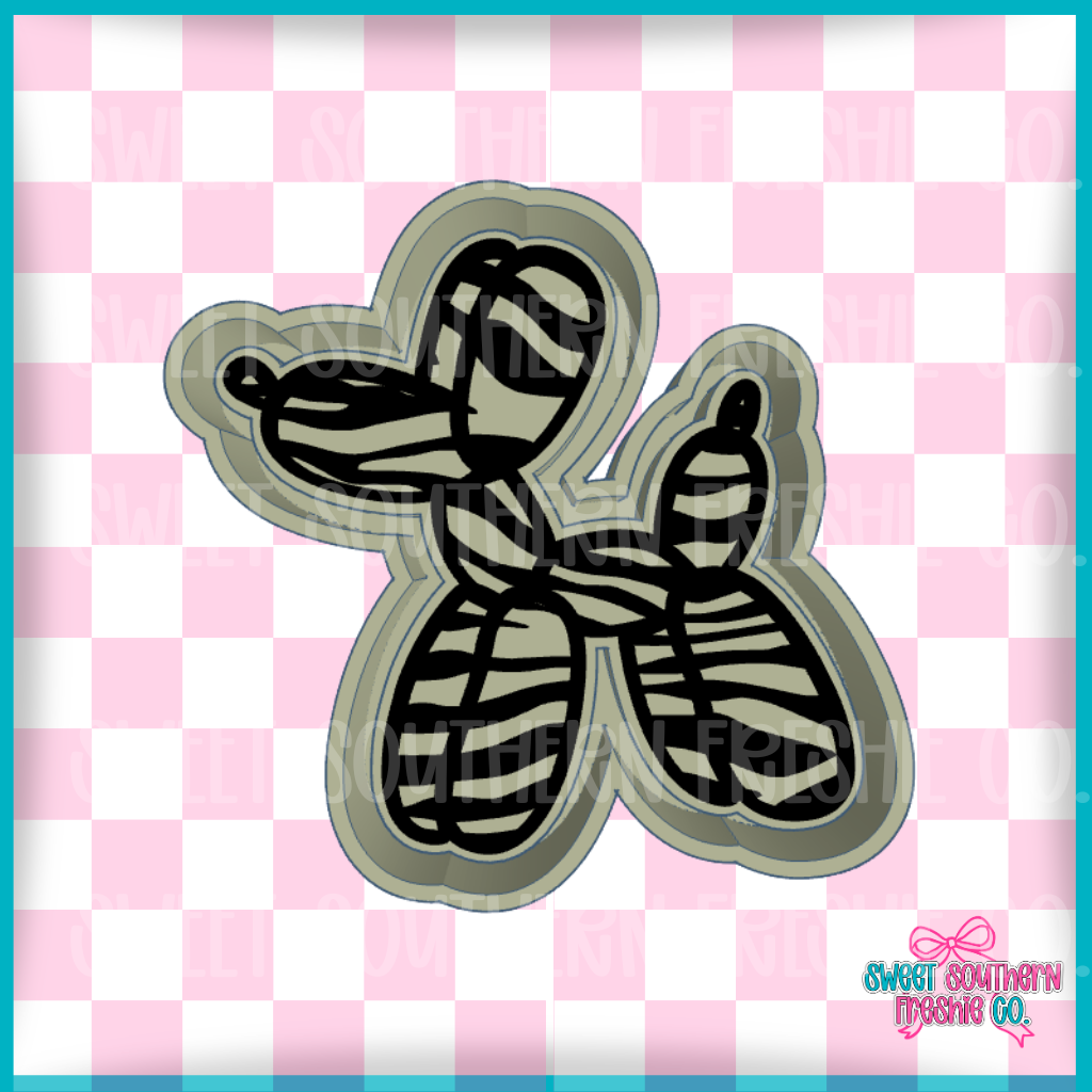 Zebra Balloon Dog