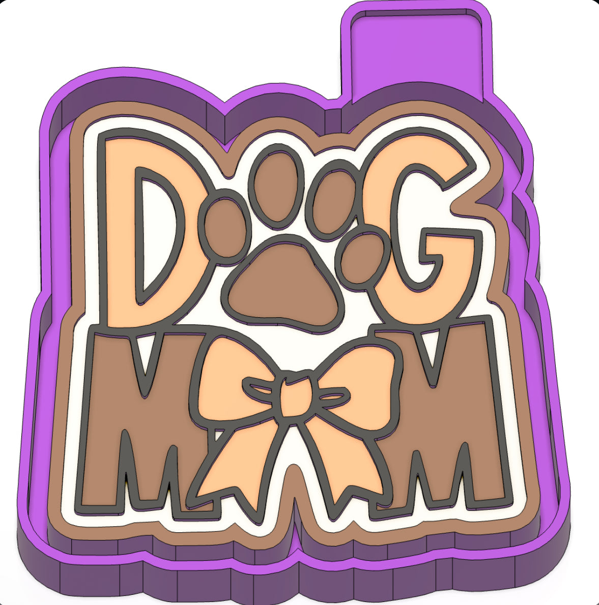 Dog mom with bow #160