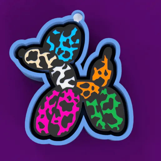 Cow print balloon dog #237