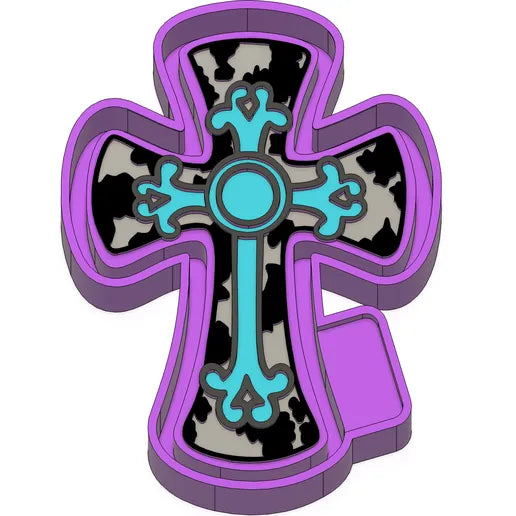 Western cowhide cross #69