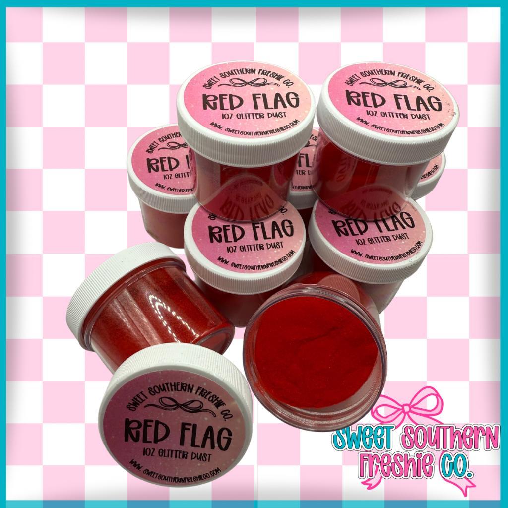 RED FLAG GLITTER DUST 1 OZ