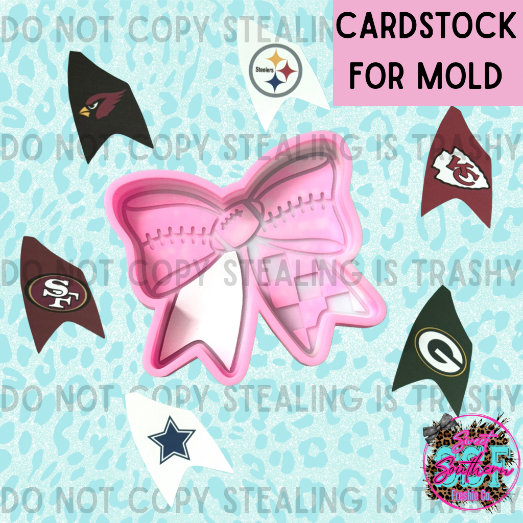 Football Bow NFL/College Cardstock