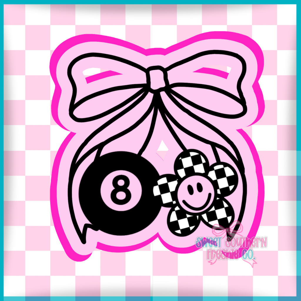 8 Ball Checkered Smiley Cherries