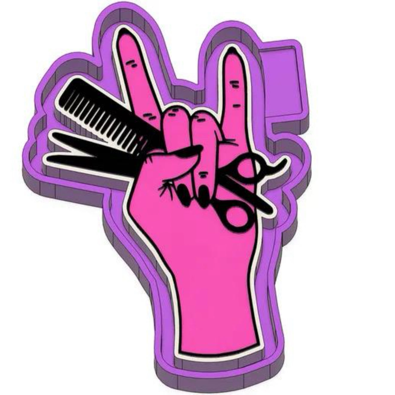 Hair stylist with scissors #70