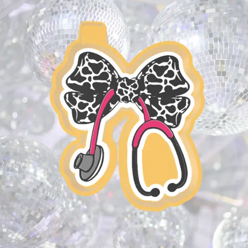 Cow print stethoscope nurse #208