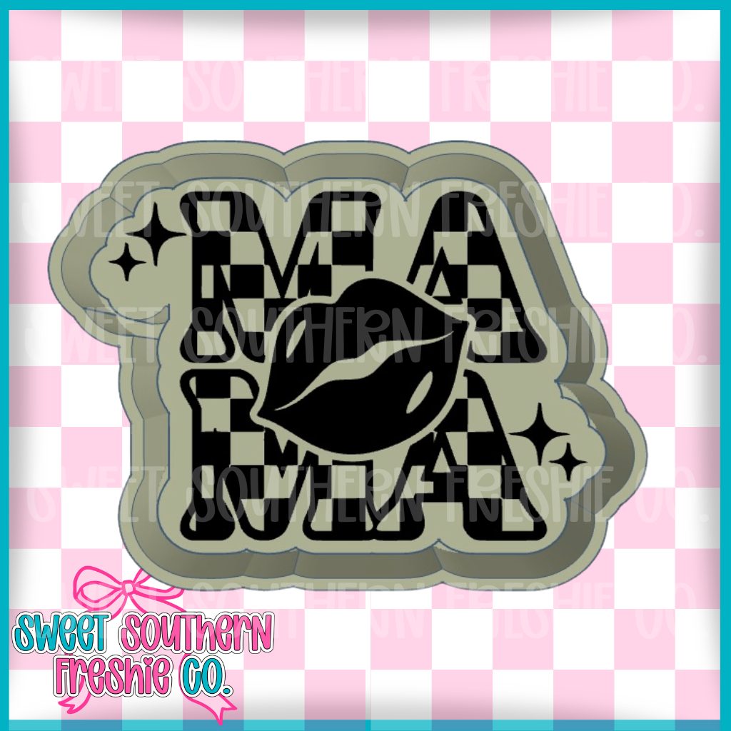 Checkered Mama W/ Lips