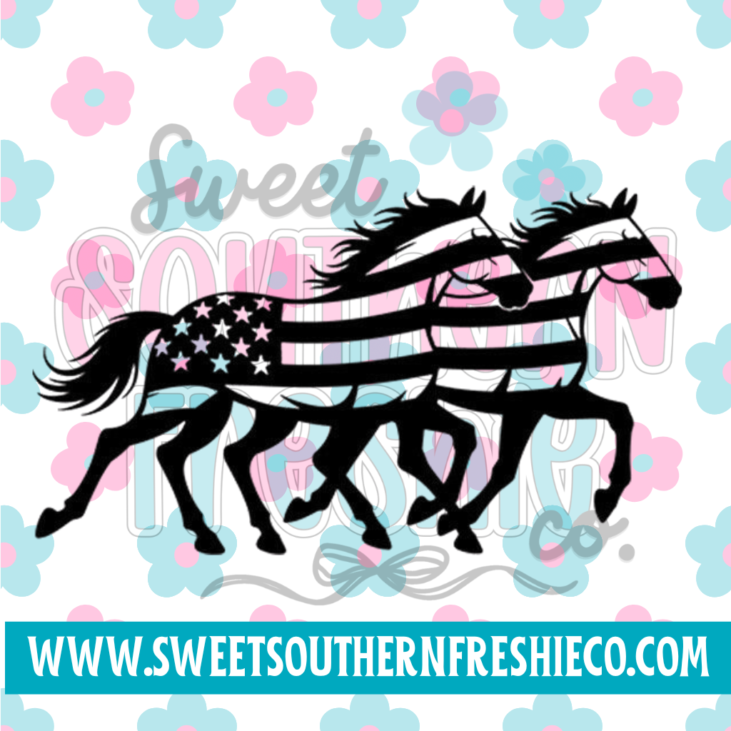 American Flag Horses