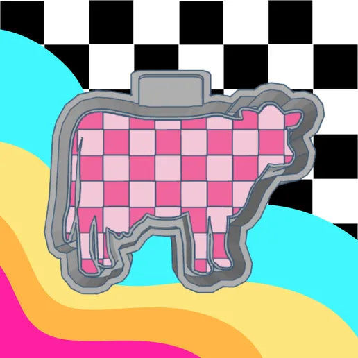 Checkered cow