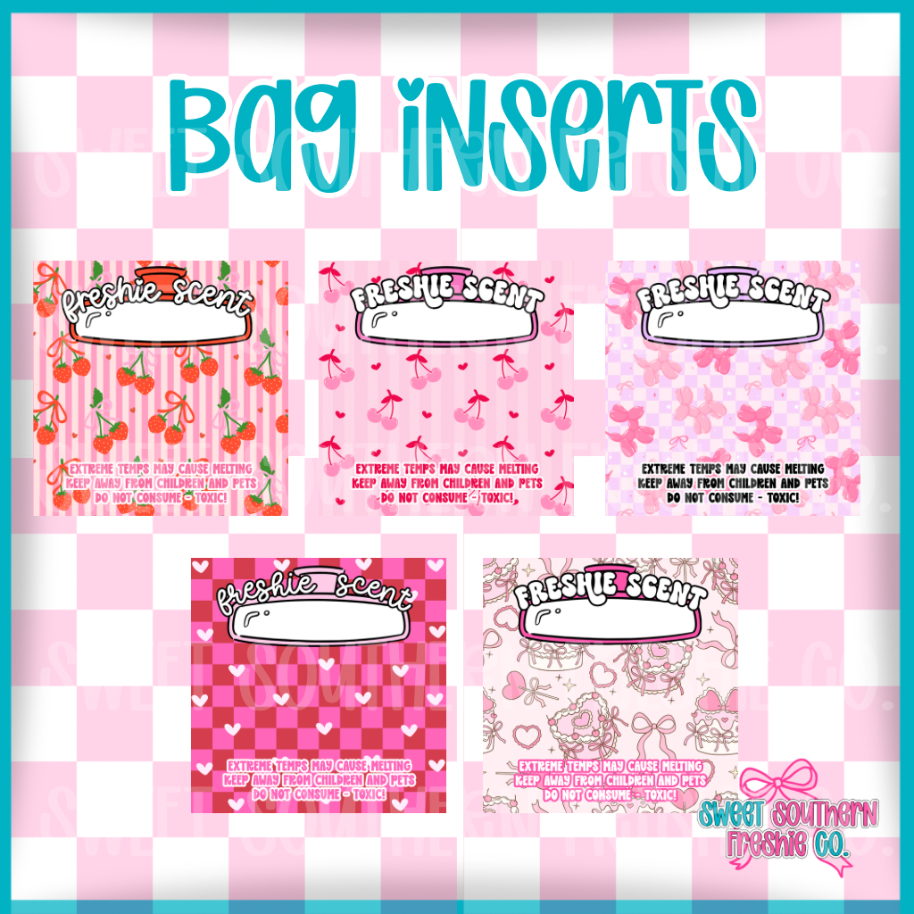 Girly Freshie Bag Inserts