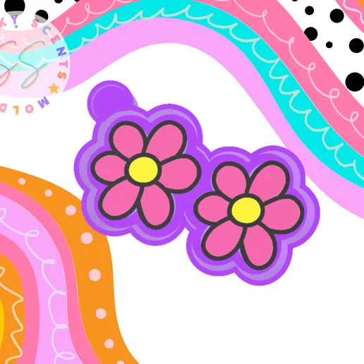 Daisy flower vent clips #163