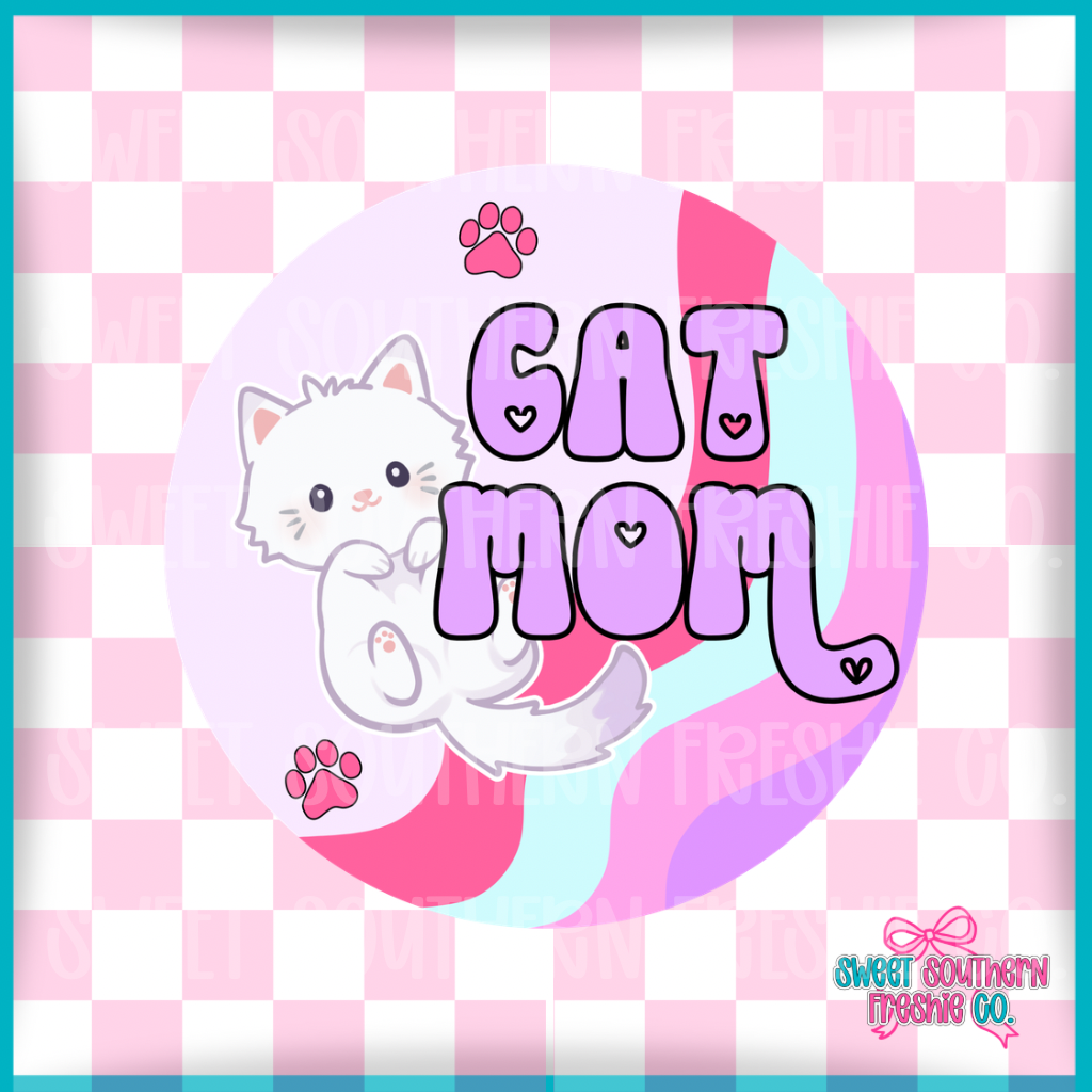 Round Cardstock| Cat Mom