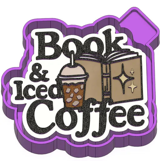 Book and iced coffee