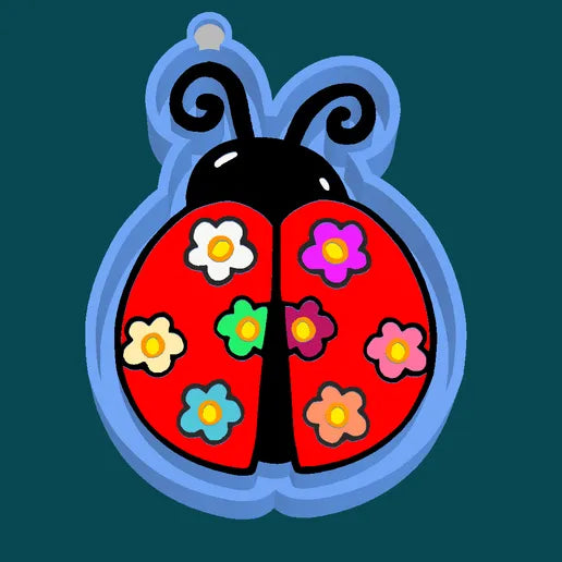 Lady bug with flowers