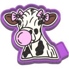 Cow blowing bubble