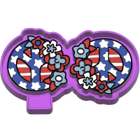 Red white blue peace vents