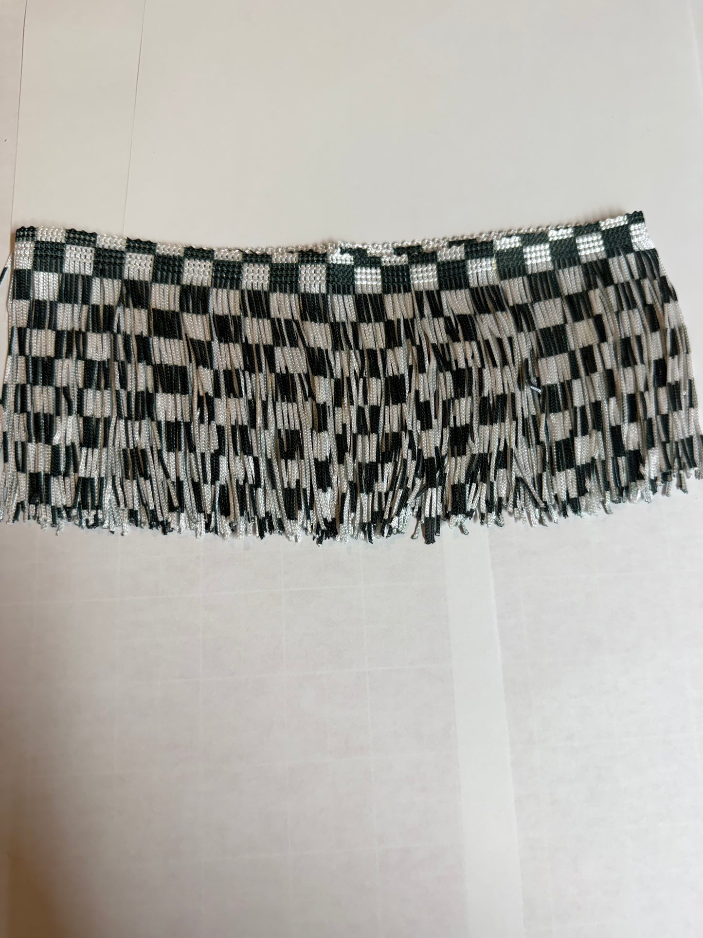 Checkered Print Fringe