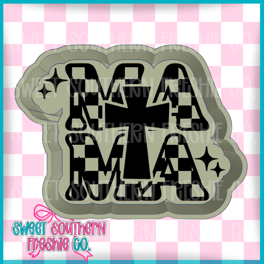 Mama Checkered W/ Cross