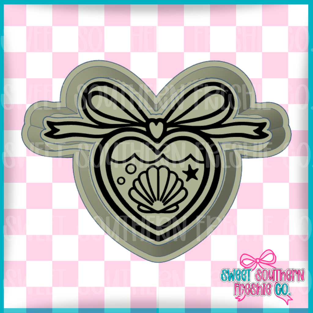 Seashell Heart Locket