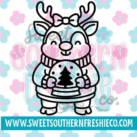 Winter Reindeer with Snowglobe