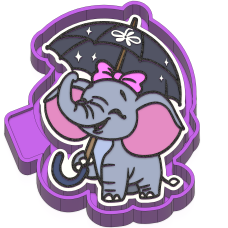 Elephant with umbrella