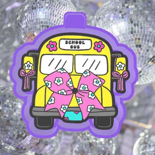 School bus with bows
