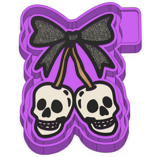 Skull cherries with bow