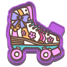 Roller skate with bow