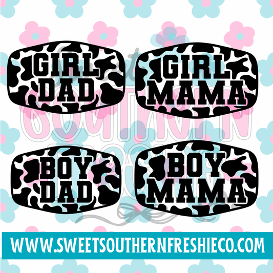 Boy and Mom Badges