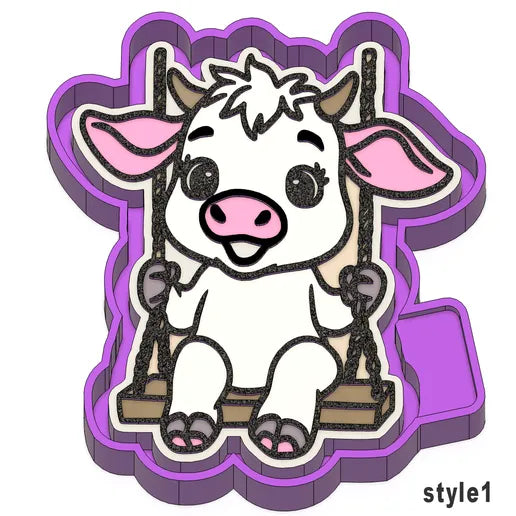 Cow on swing