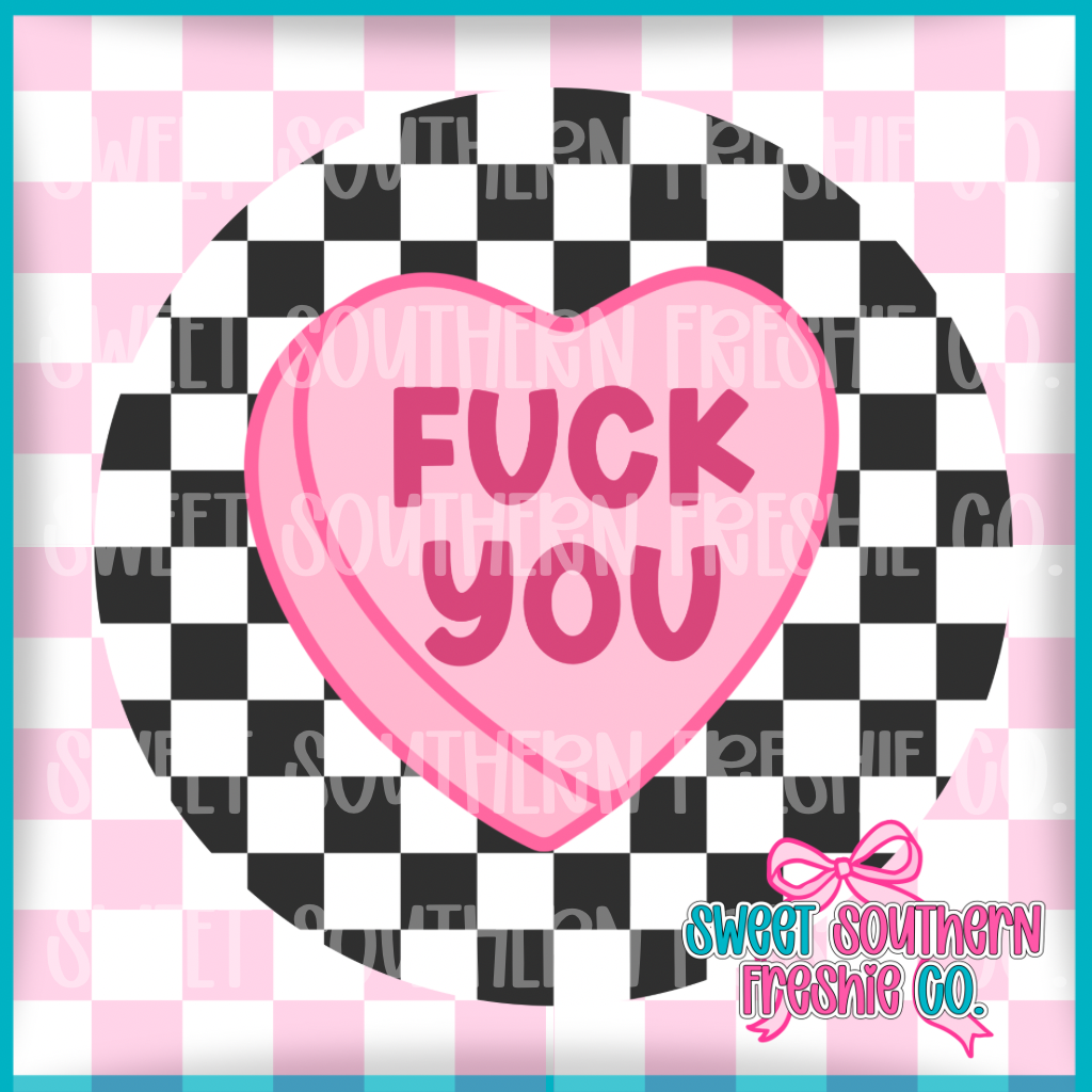Round Cardstock| Fuck You Conversational Heart