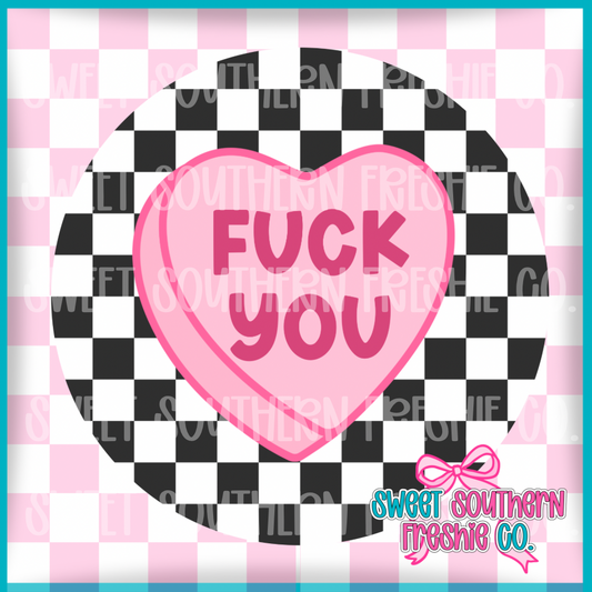 Round Cardstock| Fuck You Conversational Heart