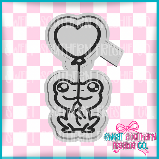 Frog With Heart Balloon