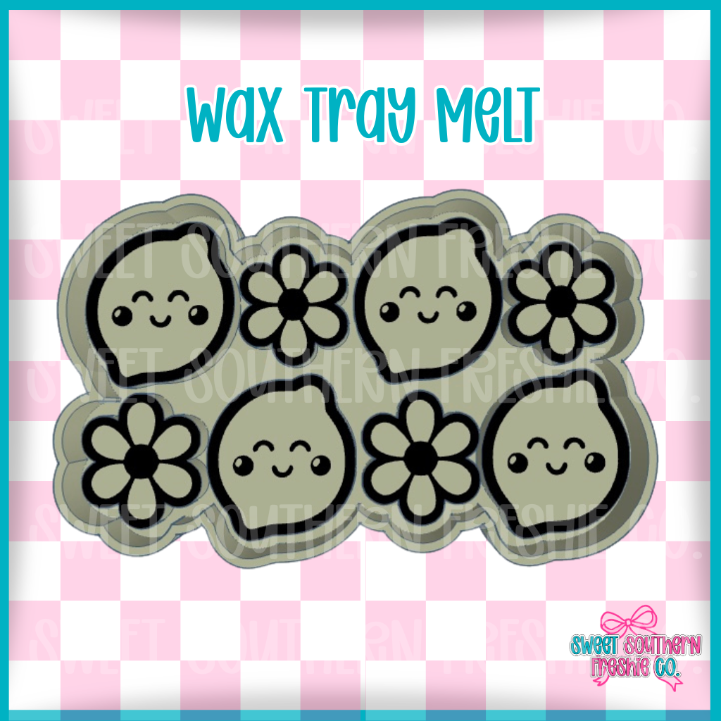 Cute Lemon & Flower Wax Melt Tray