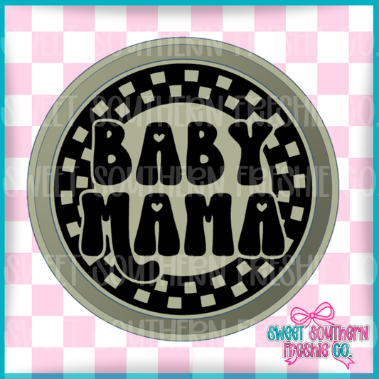 Baby mama Checkered Round