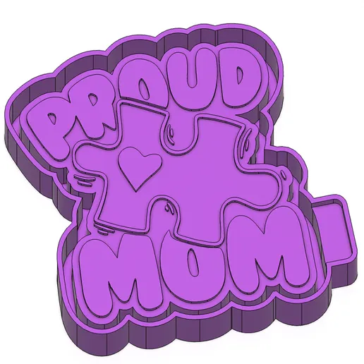 Proud mom autism with puzzle piece #223