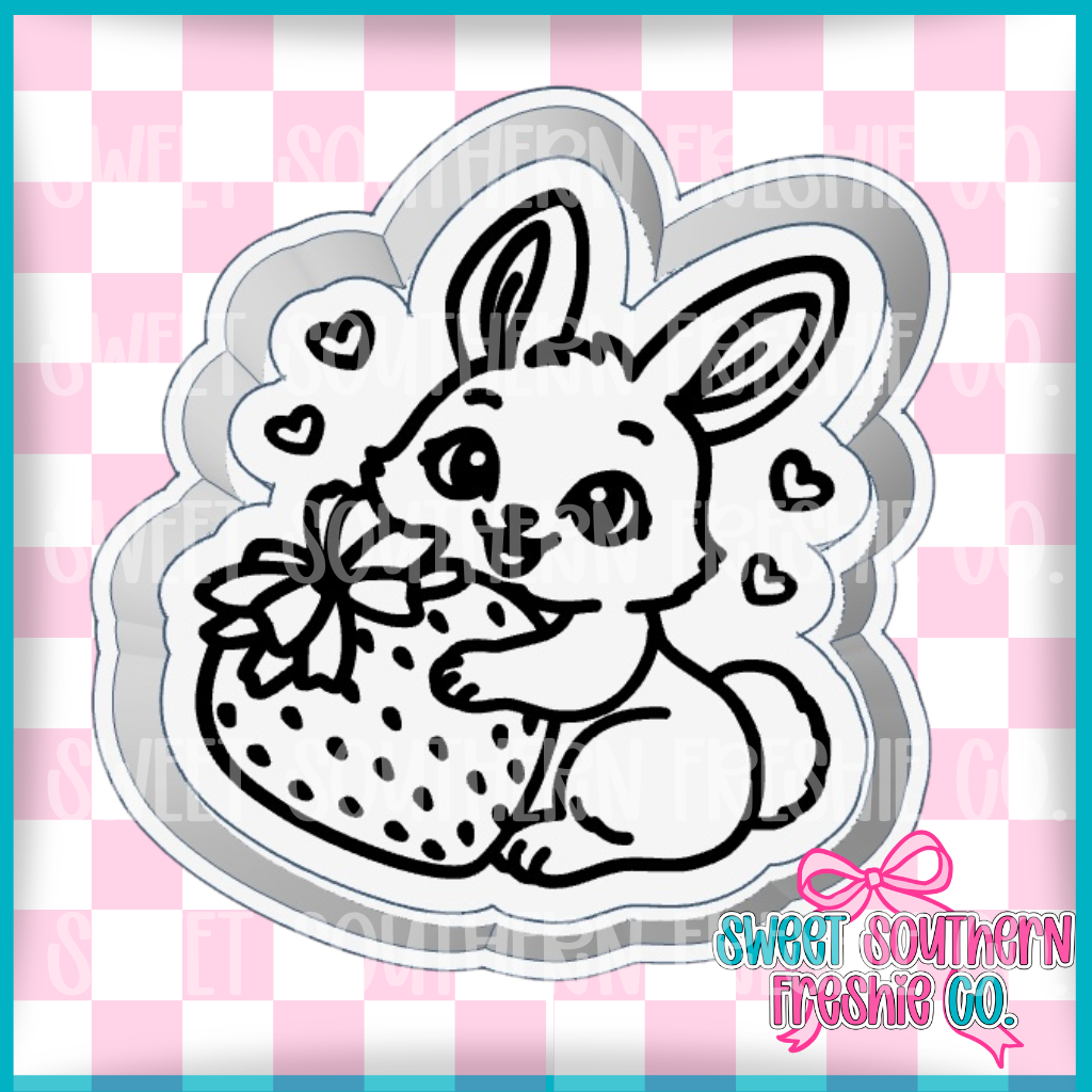 Bunny Holding Strawberry